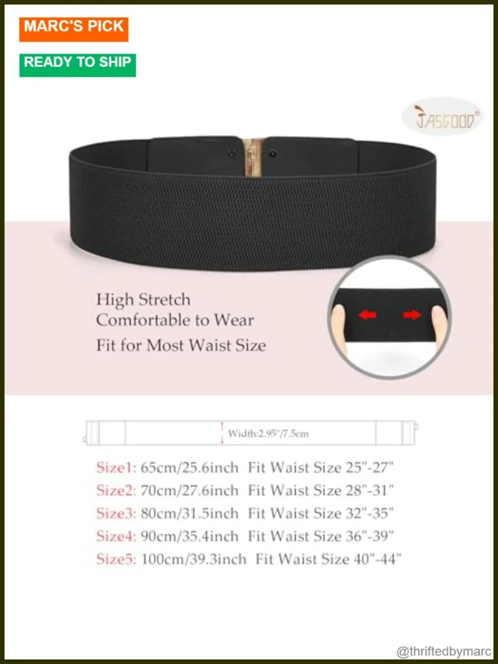 4 Pack Wide Elastic Stretch Waist Belts for Women Dress Belt